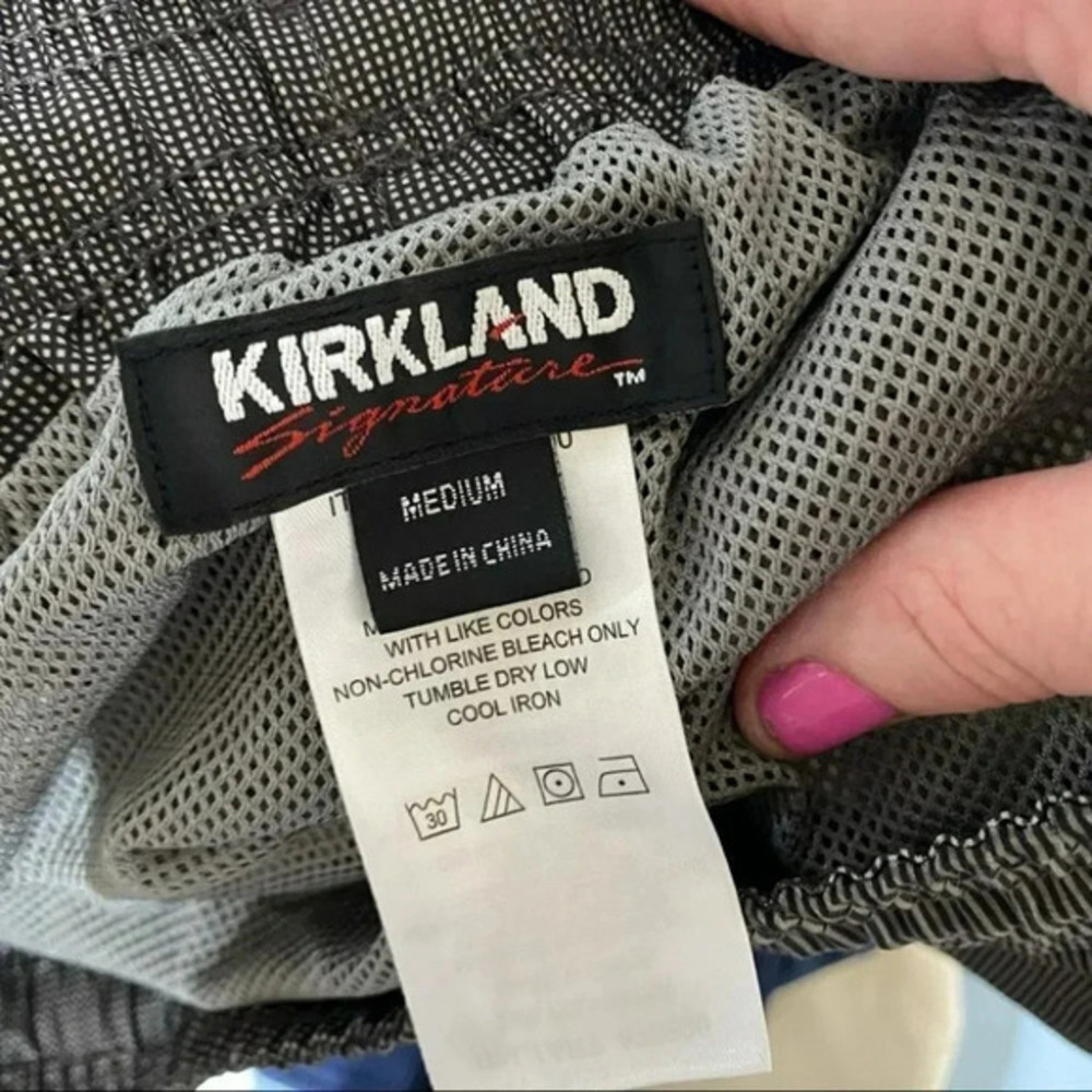 Kirkland M gray/black pinstripe swim trunks - Picture 4 of 5